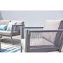 Voir la diapositive 4 : CONCEPT USINE Salon jardin alu et corde gris clair ANAHMA