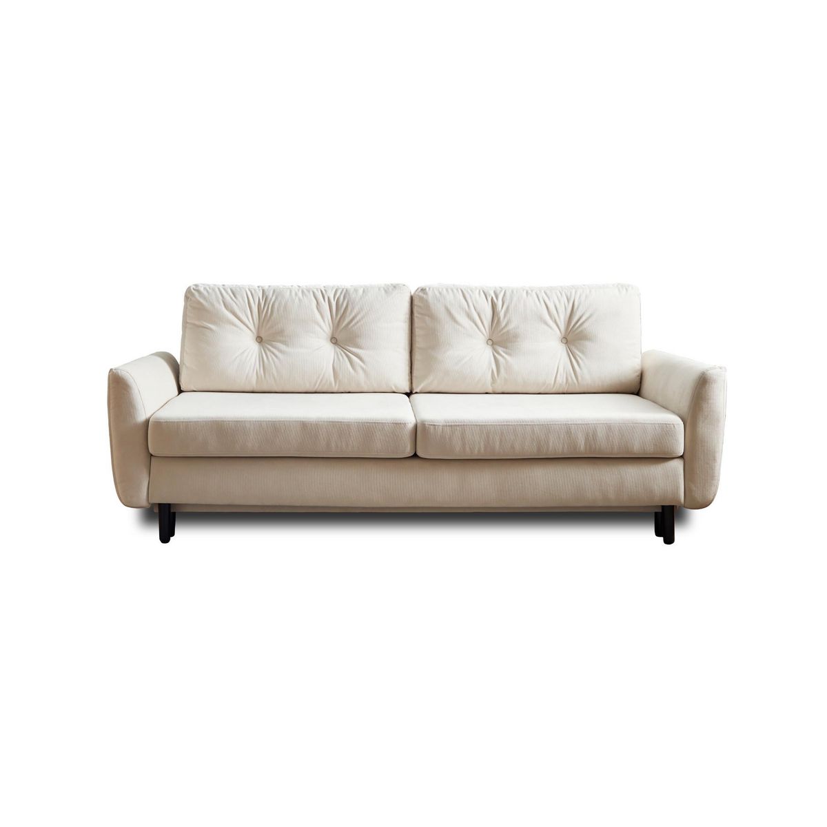 LISA DESIGN Nils - canapé droit 3 places convertible - avec coffre de rangement - velours