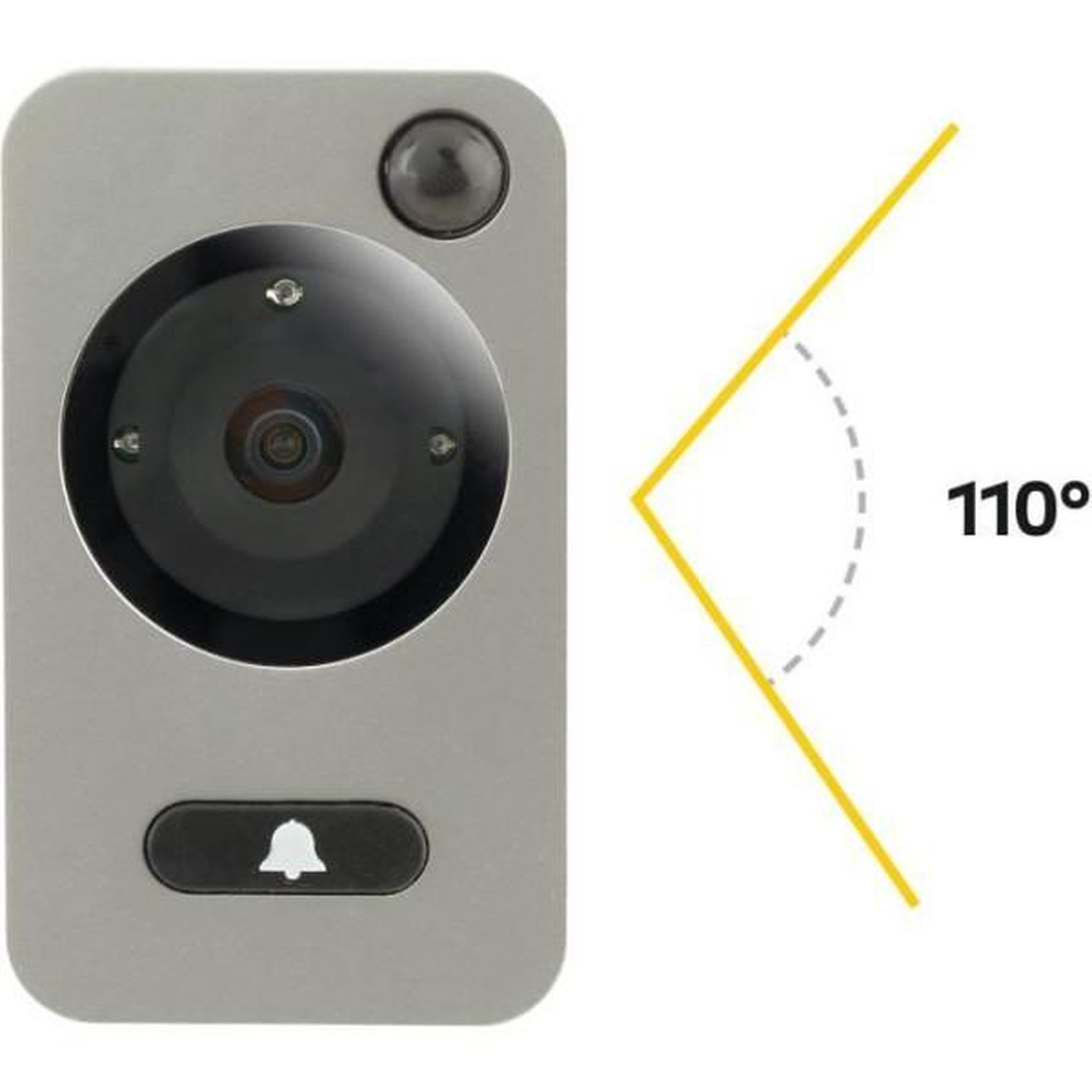 Voir la diapositive 5 : YALE Judas numérique yale ddv5800 avec sonnette intégrée - noir - diametre 14mm - angle de vue 110°