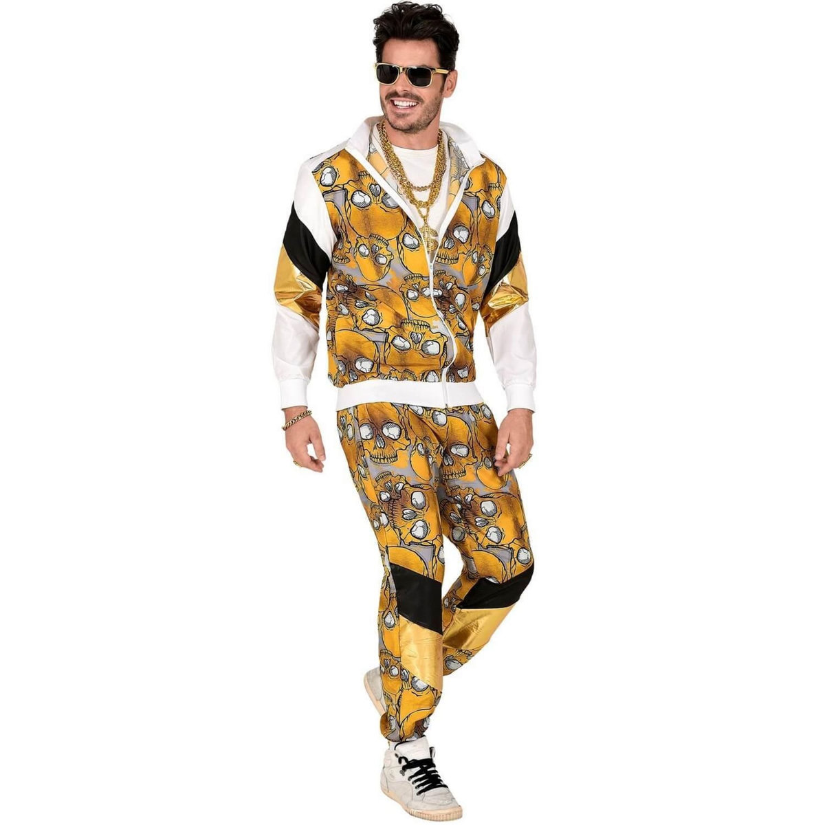 WIDMANN Déguisement cranes noir/or - Adulte - S