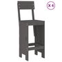 Voir la diapositive 3 : VIDAXL Ensemble de bar de jardin 5 pcs gris bois de pin massif