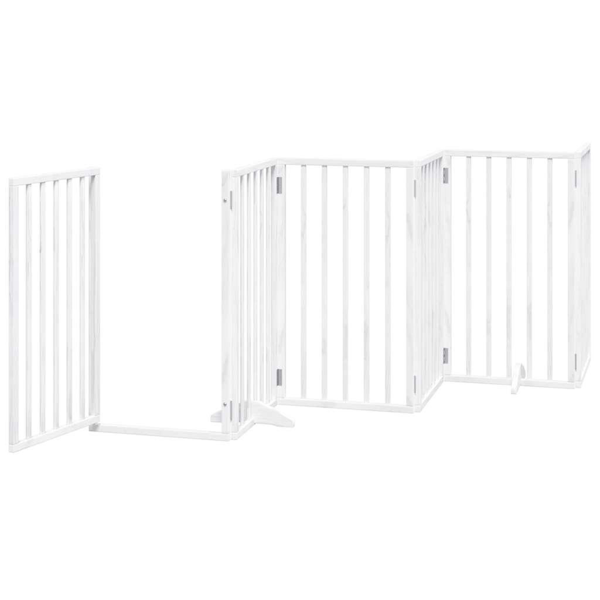 Voir la diapositive 5 : VIDAXL Barriere pour chien porte pliable 15 panneaux bois de peuplier