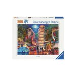 RAVENSBURGER Ravensburger : Puzzle 500 pièces - La tour penchée au clair de lune