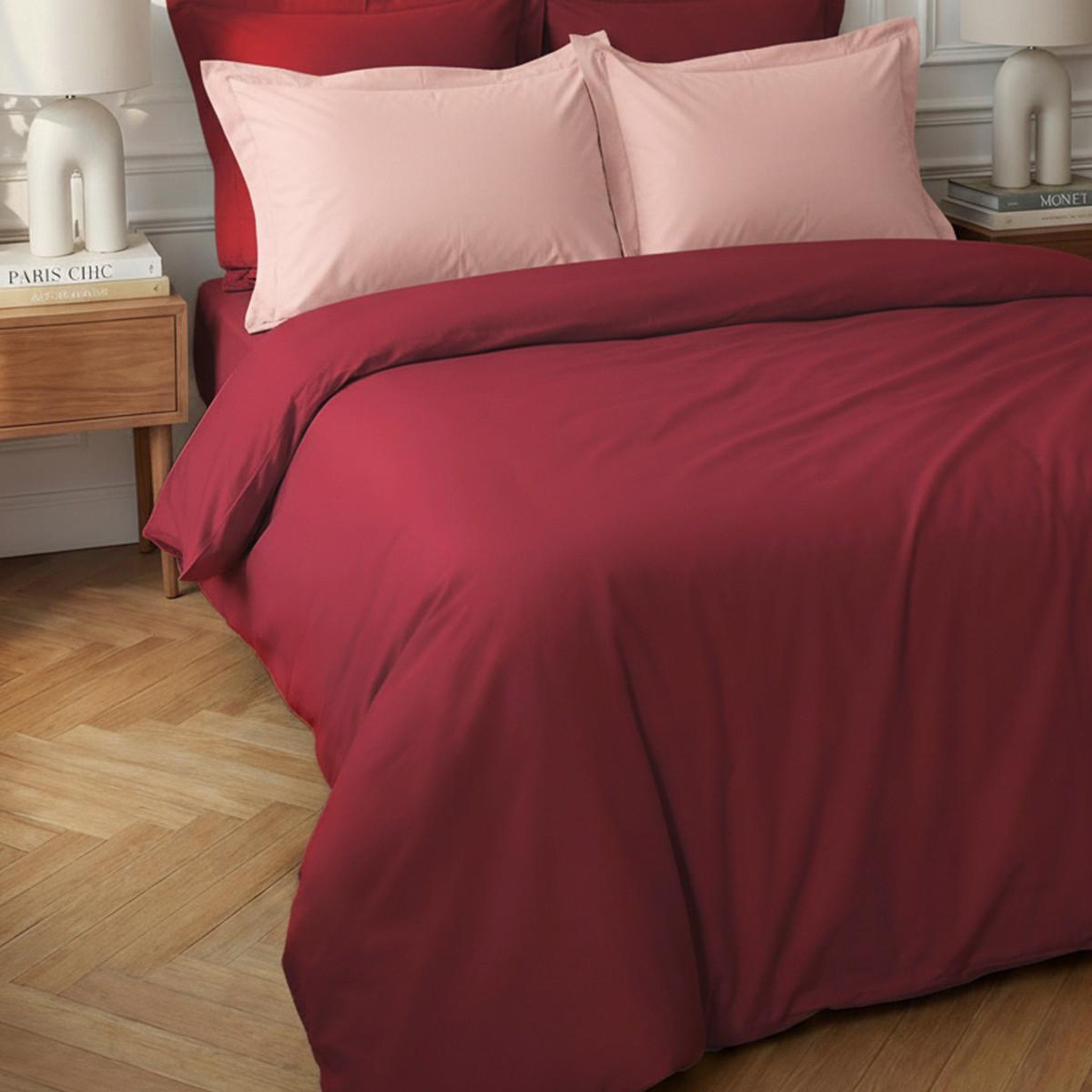 Voir la diapositive 3 : Sensei Maison Housse de couette en percale coton SOFT PERCALE