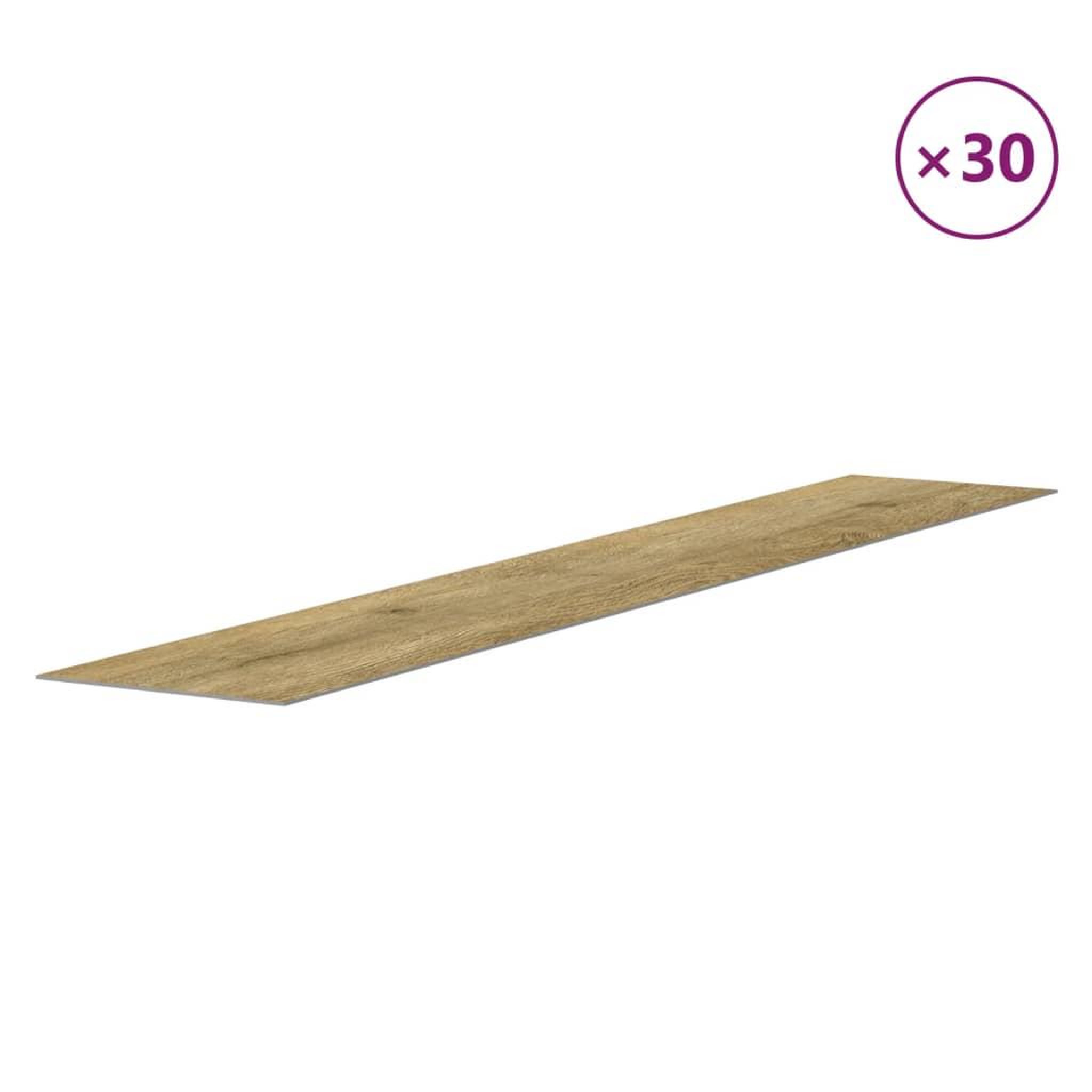 Voir la diapositive 4 : VIDAXL Panneaux muraux 30 pc marron clair pvc