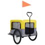Voir la diapositive 5 : VIDAXL Remorque de velo pour chiens et poussette 2-en-1 jaune et gris