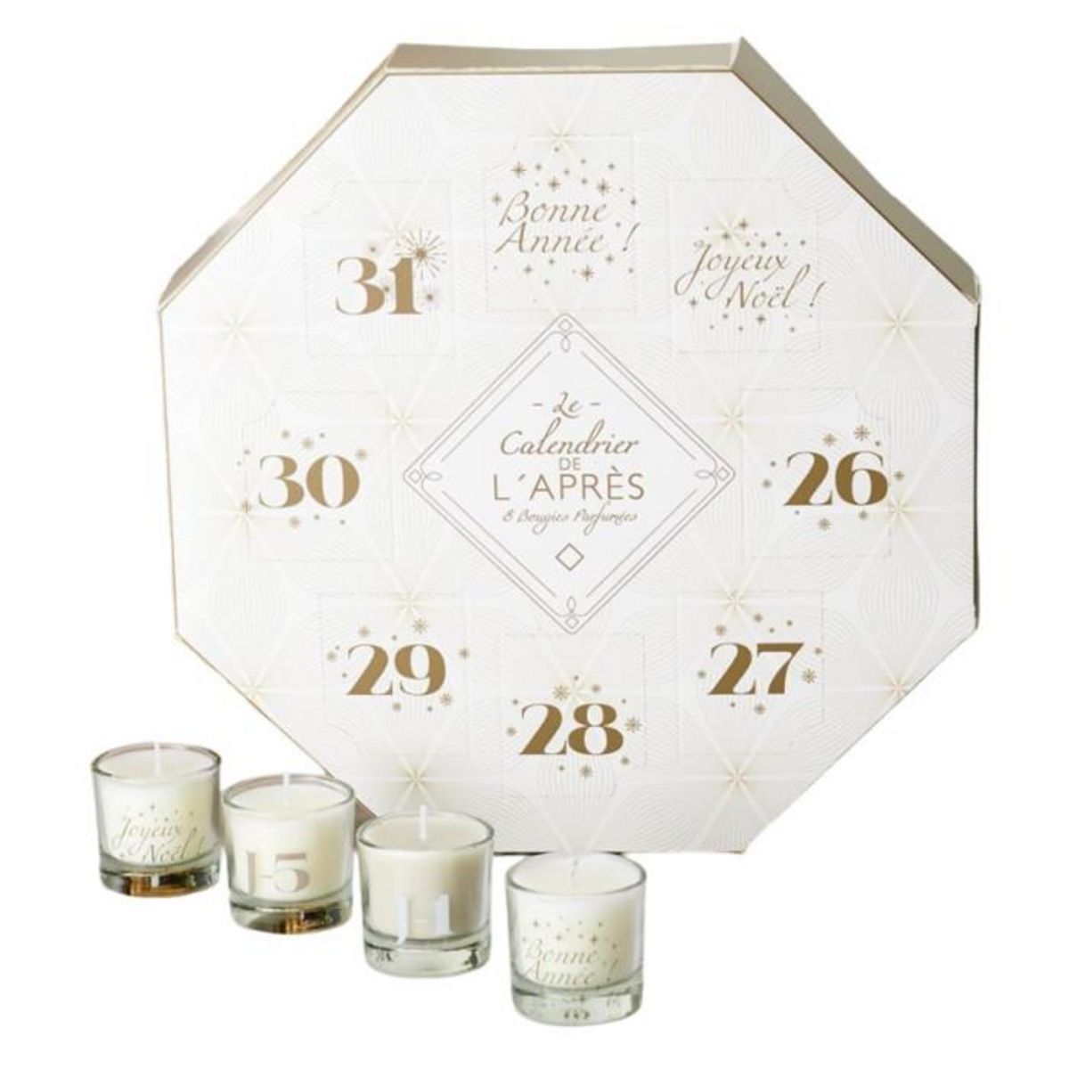 Paris Prix Calendrier de l'Avent Bougie  Après  4cm Blanc