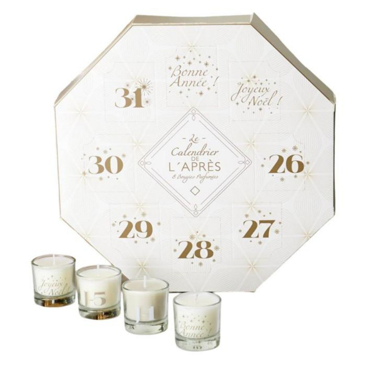 Paris Prix Calendrier de l'Avent Bougie  Après  4cm Blanc