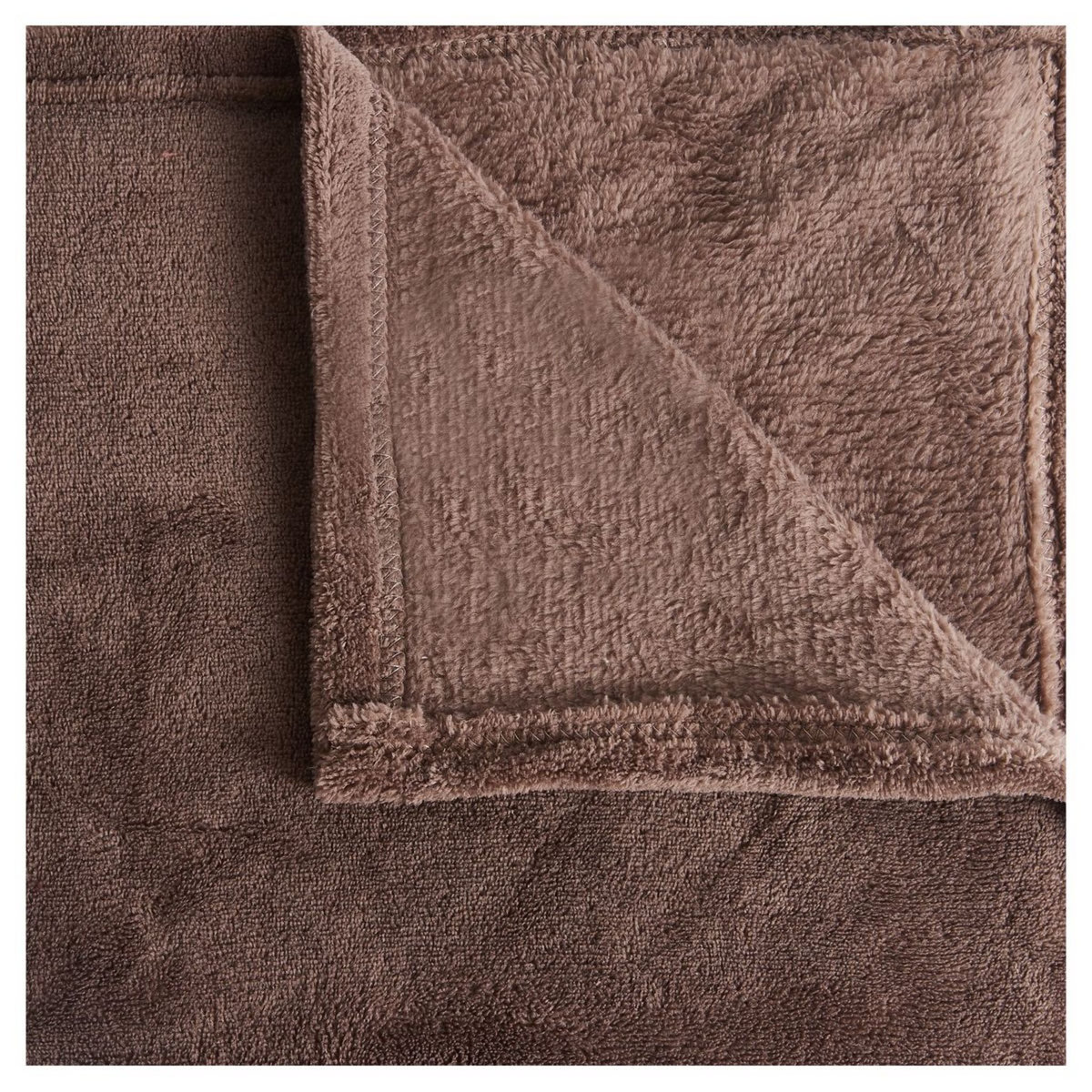 ACTUEL Plaid, couvre-lit, jeté de canapé uni douceur en polyester 240 g/m²