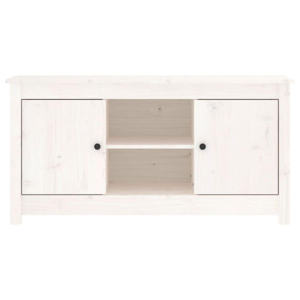 VIDAXL Meuble TV Blanc 103x36,5x52 cm Bois de pin massif