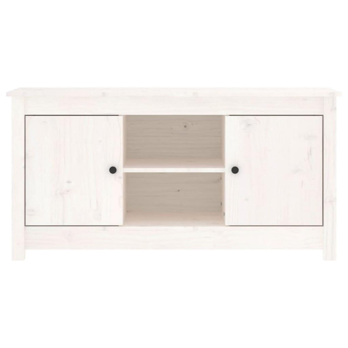 VIDAXL Meuble TV Blanc 103x36,5x52 cm Bois de pin massif