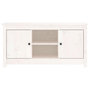 Voir la diapositive 3 : VIDAXL Meuble TV Blanc 103x36,5x52 cm Bois de pin massif
