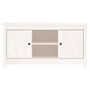 Voir la diapositive 3 : VIDAXL Meuble TV Blanc 103x36,5x52 cm Bois de pin massif