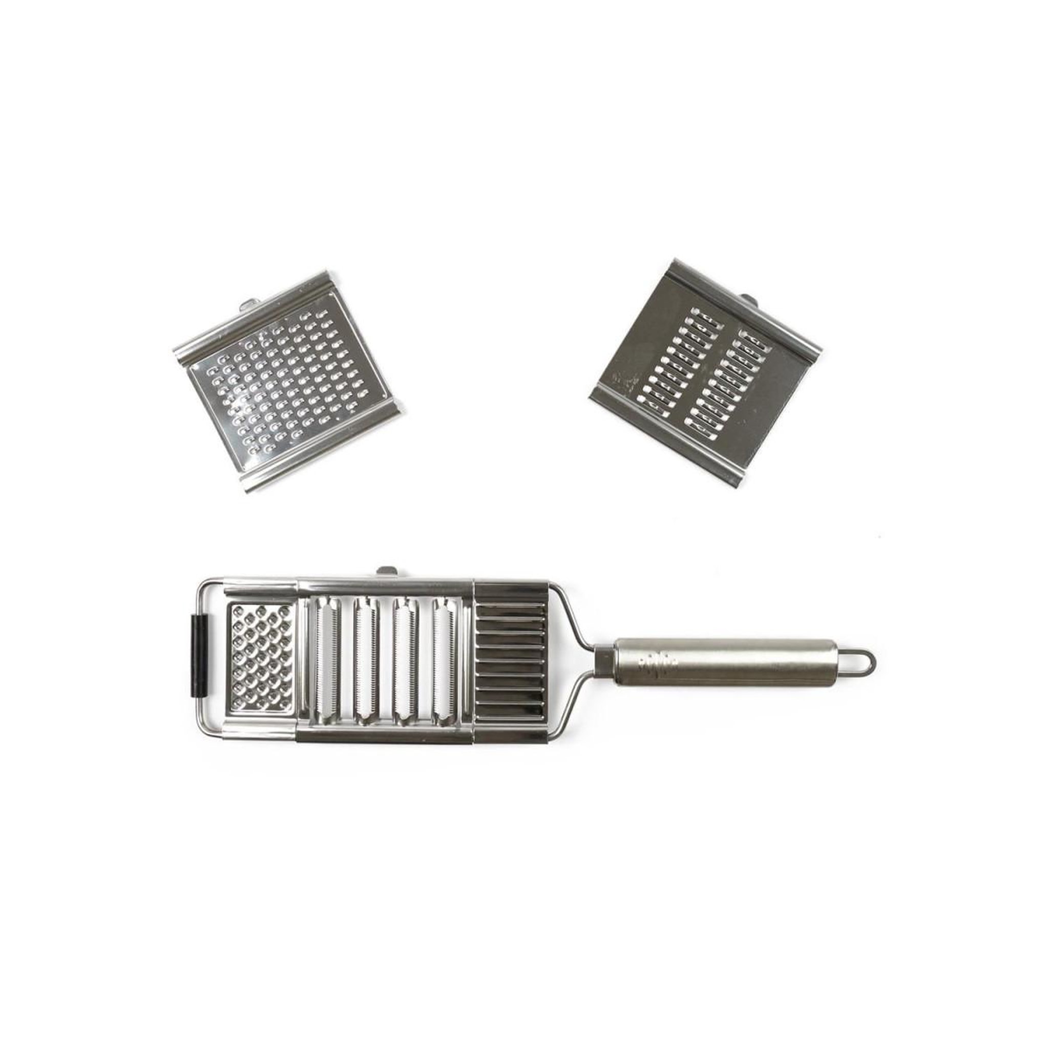 Voir la diapositive 2 : COOK CONCEPT Râpe à Légumes  3 Lames Amovibles  38cm Argent