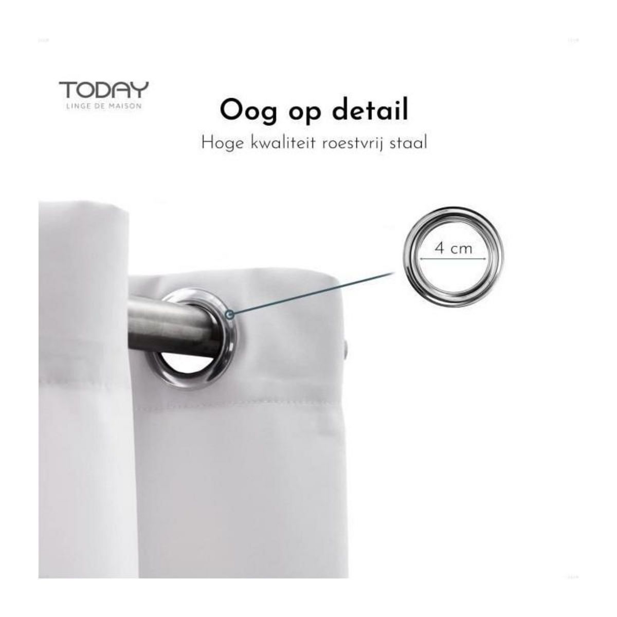 Today Rideau a oeillets - 140X240 - Craie - TODAY Essential - 356002