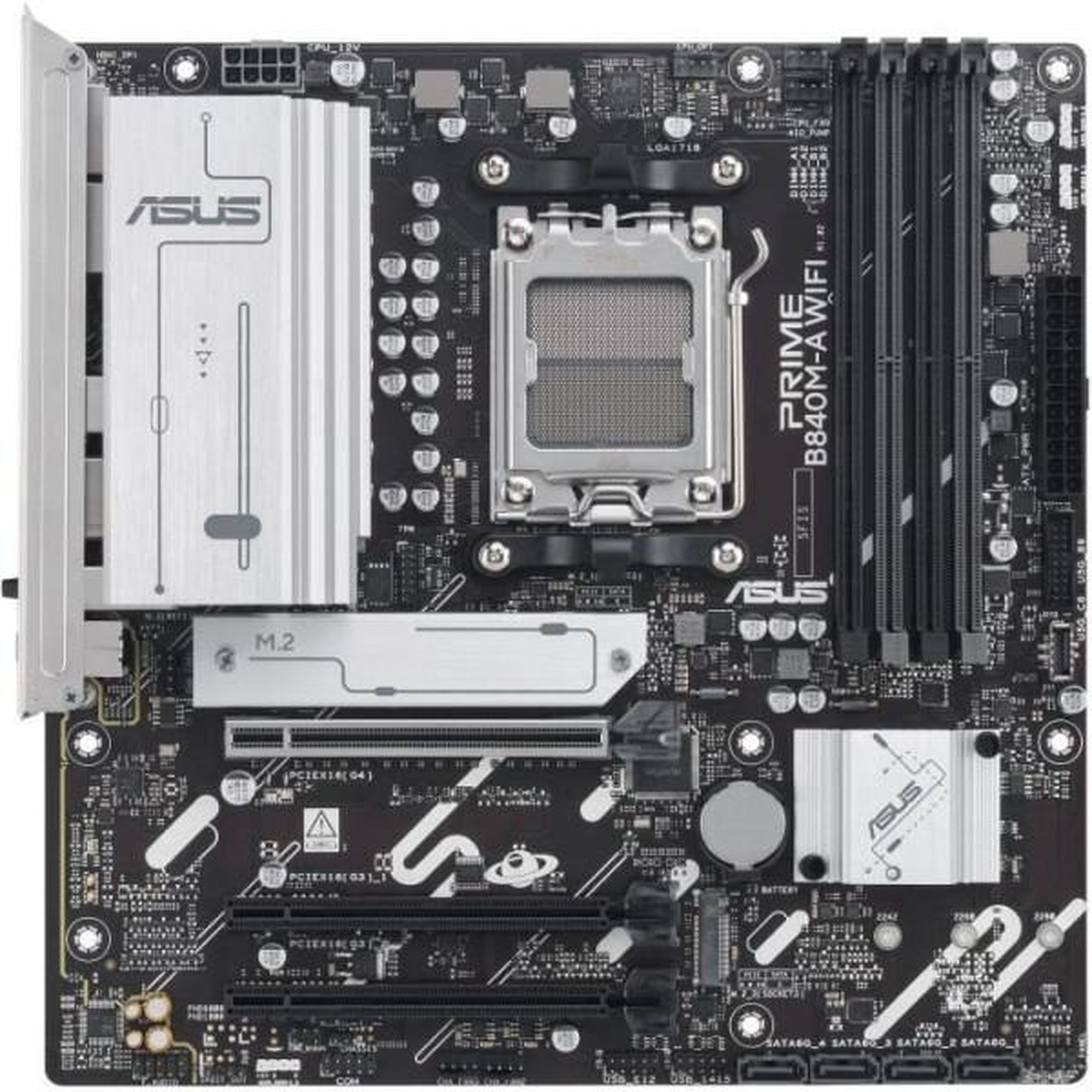 Voir la diapositive 2 : ASUS Carte mere - ASUS - PRIME B840M-A WIFI - AMD B840 - Emplacement AM5 micro ATX