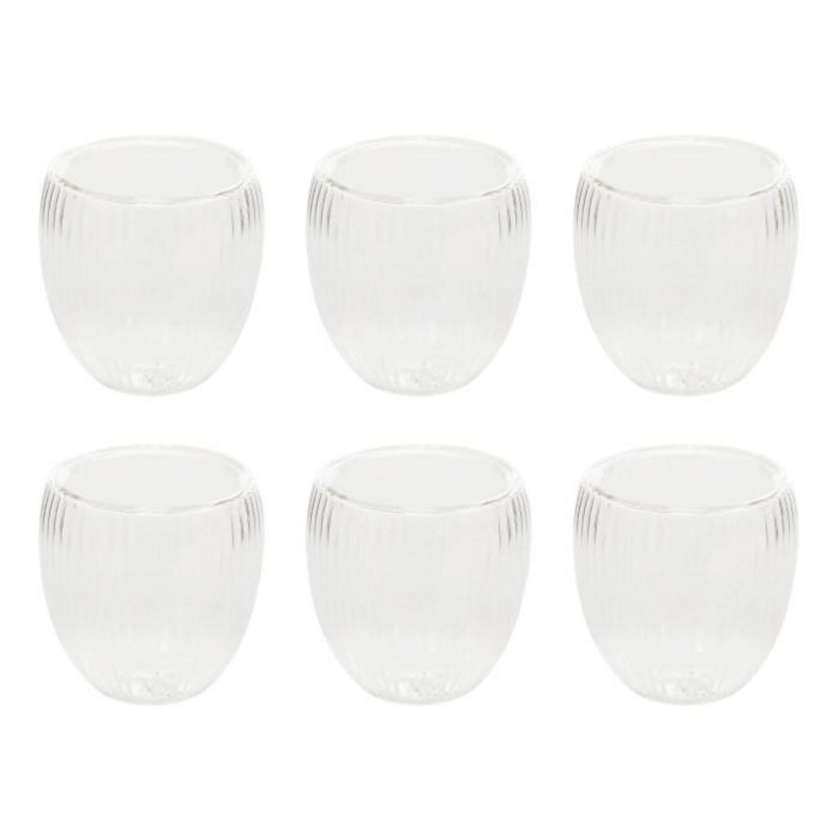 SECRET DE GOURMET Lot de 6 Tasses à Café  Cléa  12cl Transparent