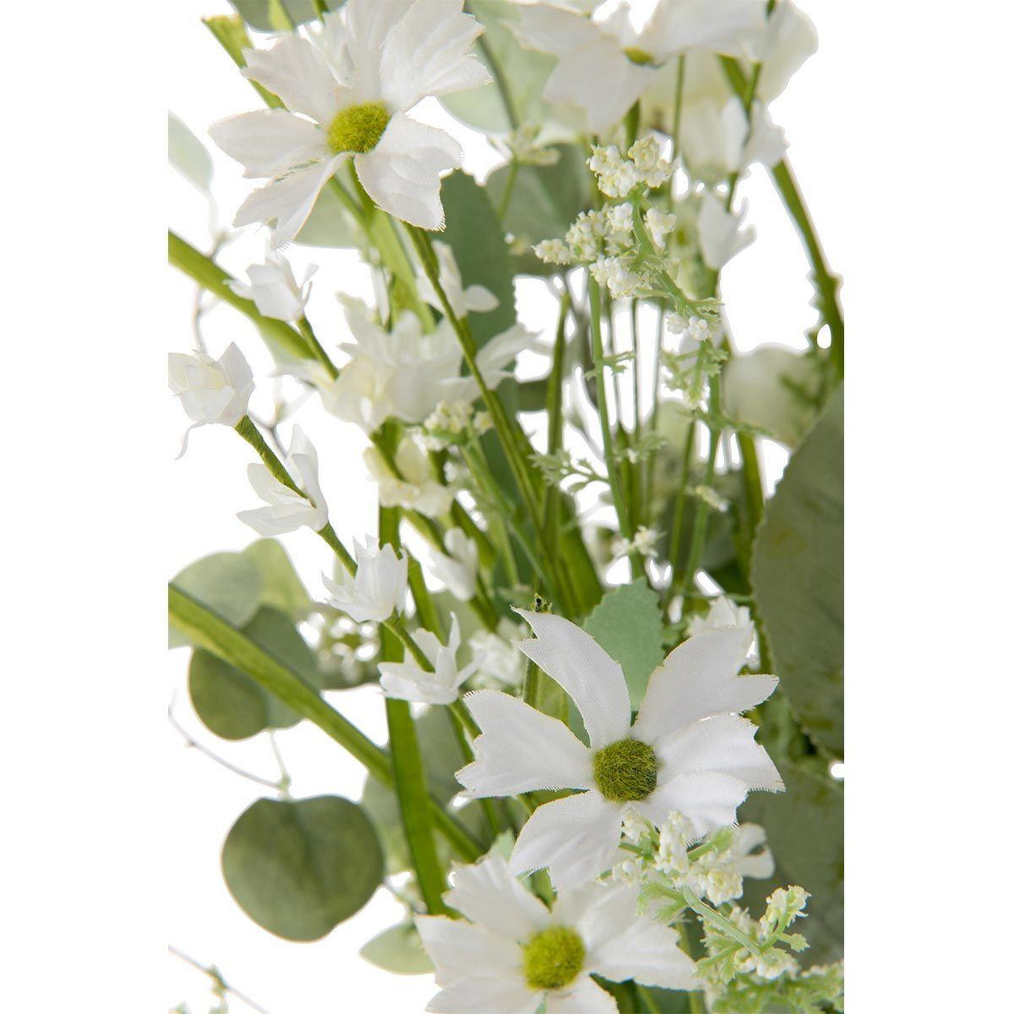 Voir la diapositive 2 : J-LINE Bouquet de fleurs artificielles  mixtes  85cm blanc