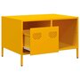 Voir la diapositive 5 : VIDAXL Table basse jaune moutarde 68,5x50x43,5 cm acier lamine a froid