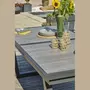 Table de jardin rectangulaire - 8/10 places - Aluminium et plateau céramique - Anthracite - OLHOS