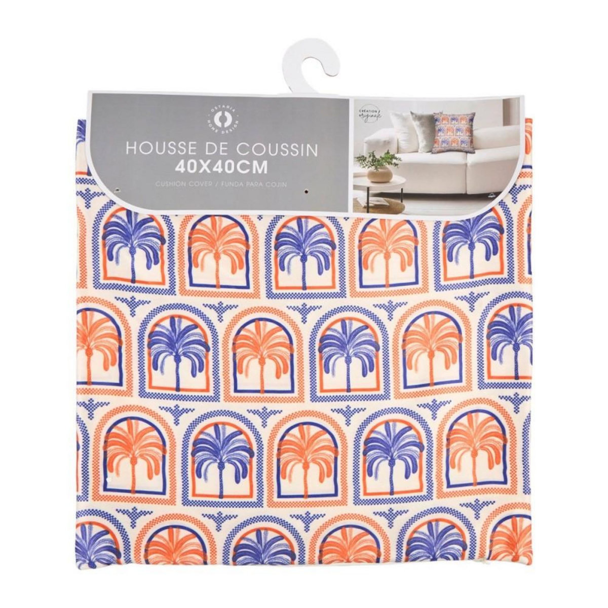 OSTARIA Housse de coussin 40x40 cm Palmiers