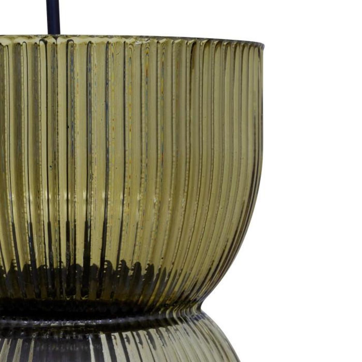 Paris Prix Lampe Suspension en Verre  Ancel  27cm Vert