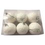 Voir la diapositive 3 : ACTUEL Lot de 6 boules neige blanc d8 cm