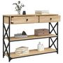 Voir la diapositive 4 : VIDAXL Table console chêne sonoma 100x28x75 cm bois d ingénierie