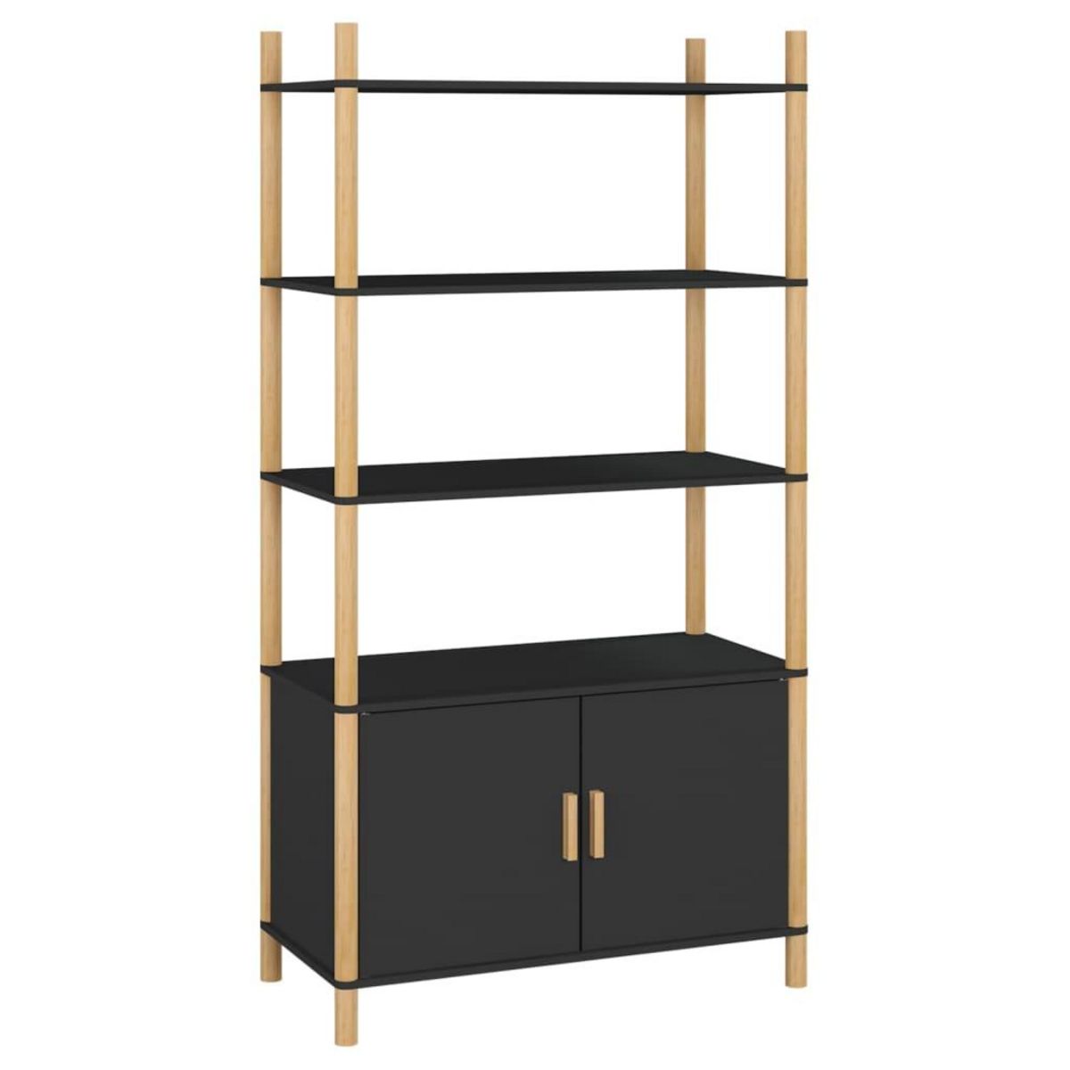 VIDAXL Buffet haut Noir 80x40x153 cm Bois d'ingenierie