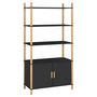 Voir la diapositive 2 : VIDAXL Buffet haut Noir 80x40x153 cm Bois d'ingenierie