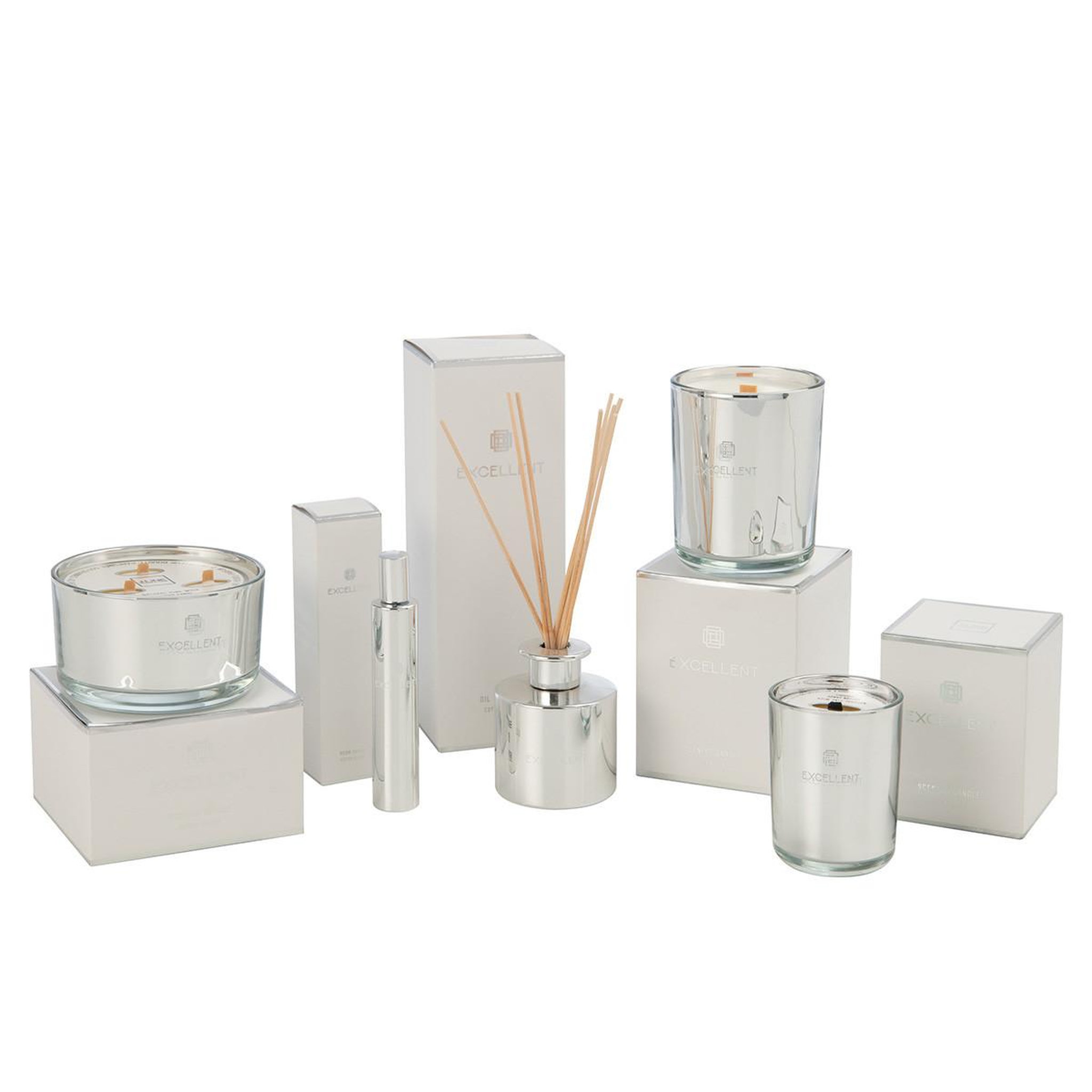 Voir la diapositive 3 : J-LINE Bougie Parfumée en Verre  Excellent  13cm Cotton Candy