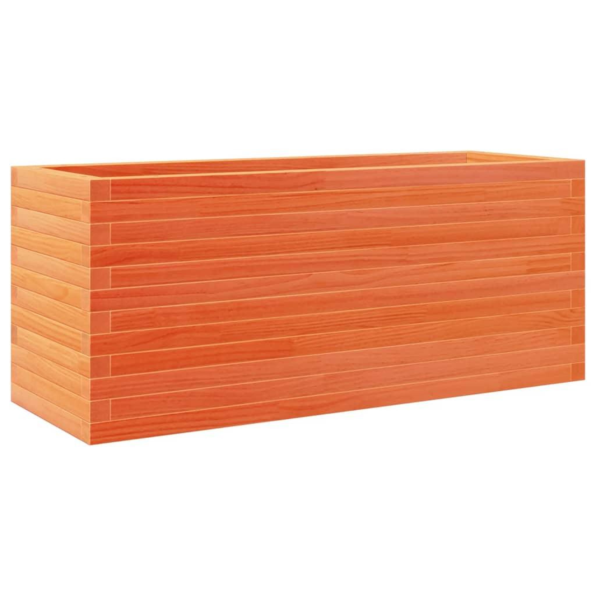 Voir la diapositive 2 : VIDAXL Jardiniere cire marron 110x40x46 cm bois de pin massif
