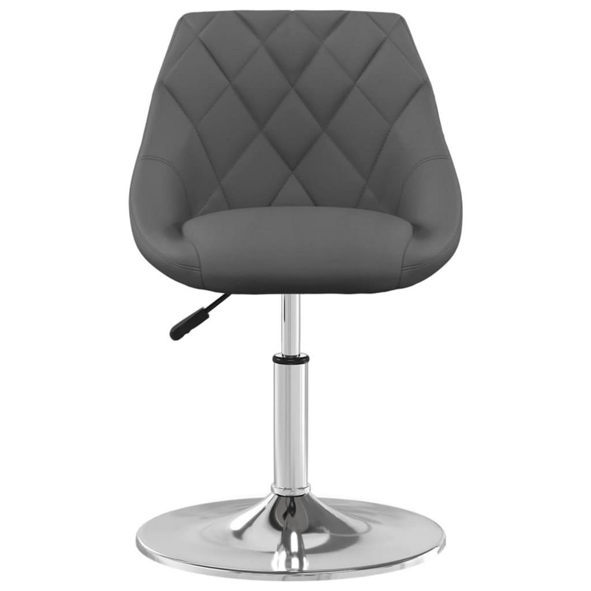 VIDAXL Chaises pivotantes a manger lot de 4 Gris fonce Velours