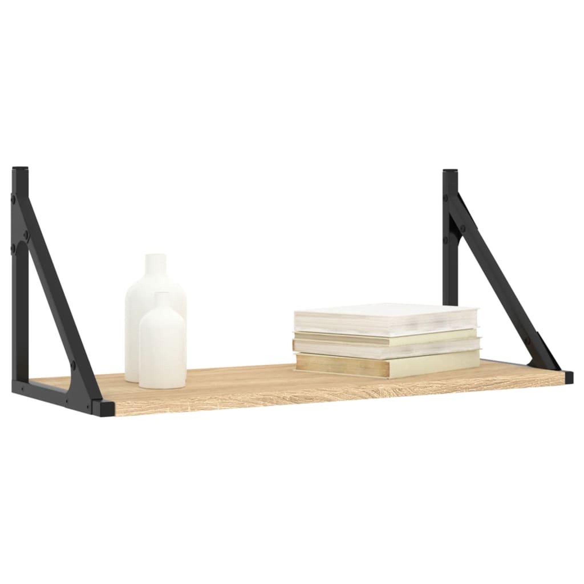 Voir la diapositive 3 : VIDAXL Etageres murales 2 pcs chene sonoma 60x25x25,5 cm