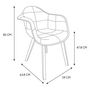 Voir la diapositive 6 : Paris Prix Lot de 2 Fauteuils Design  Patchwork  85cm Gris