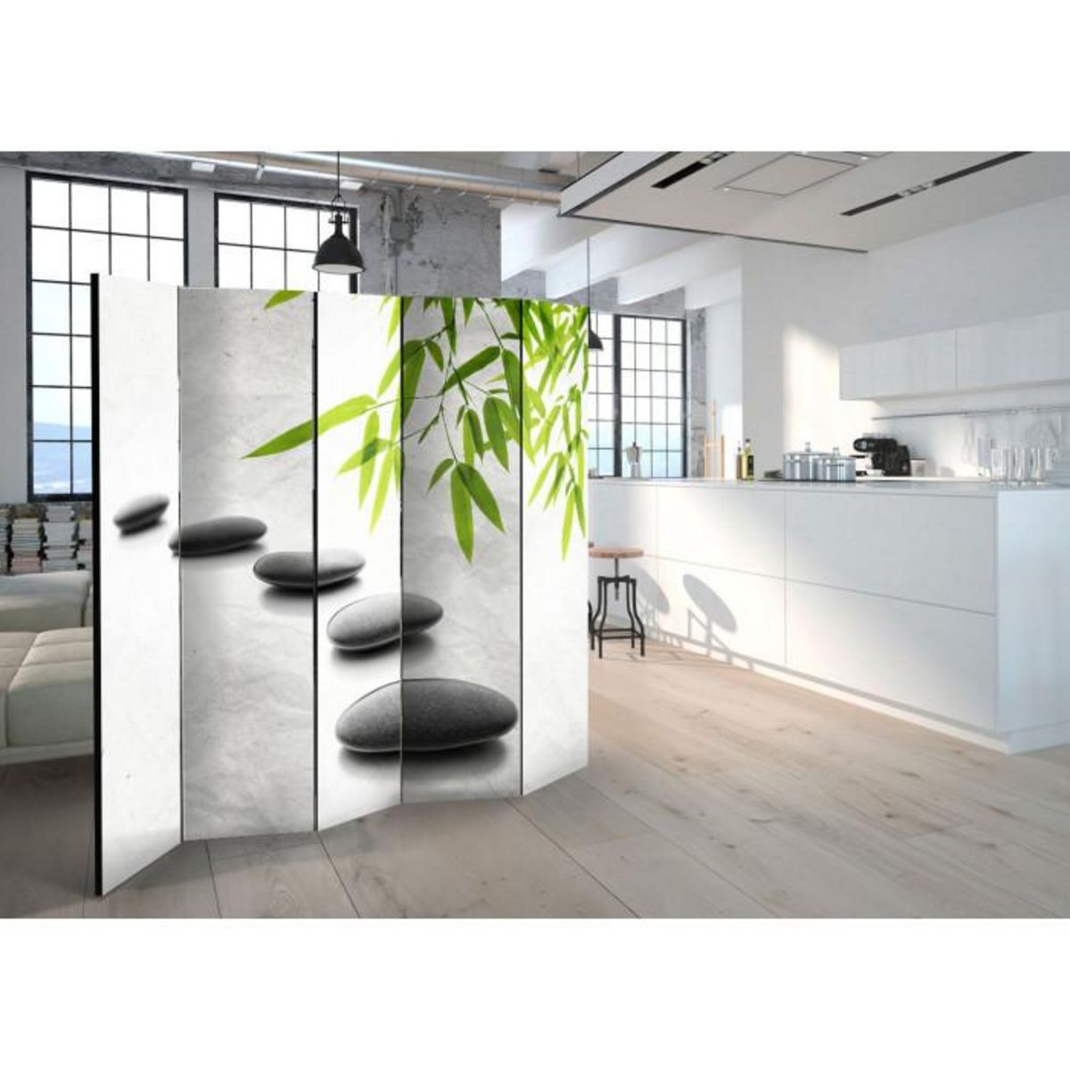 Paris Prix Paravent 5 Volets  Zen Stones  172x225cm