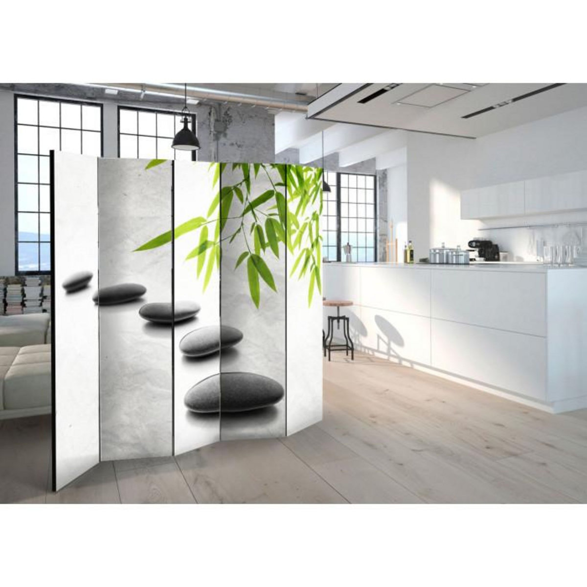Paris Prix Paravent 5 Volets  Zen Stones  172x225cm