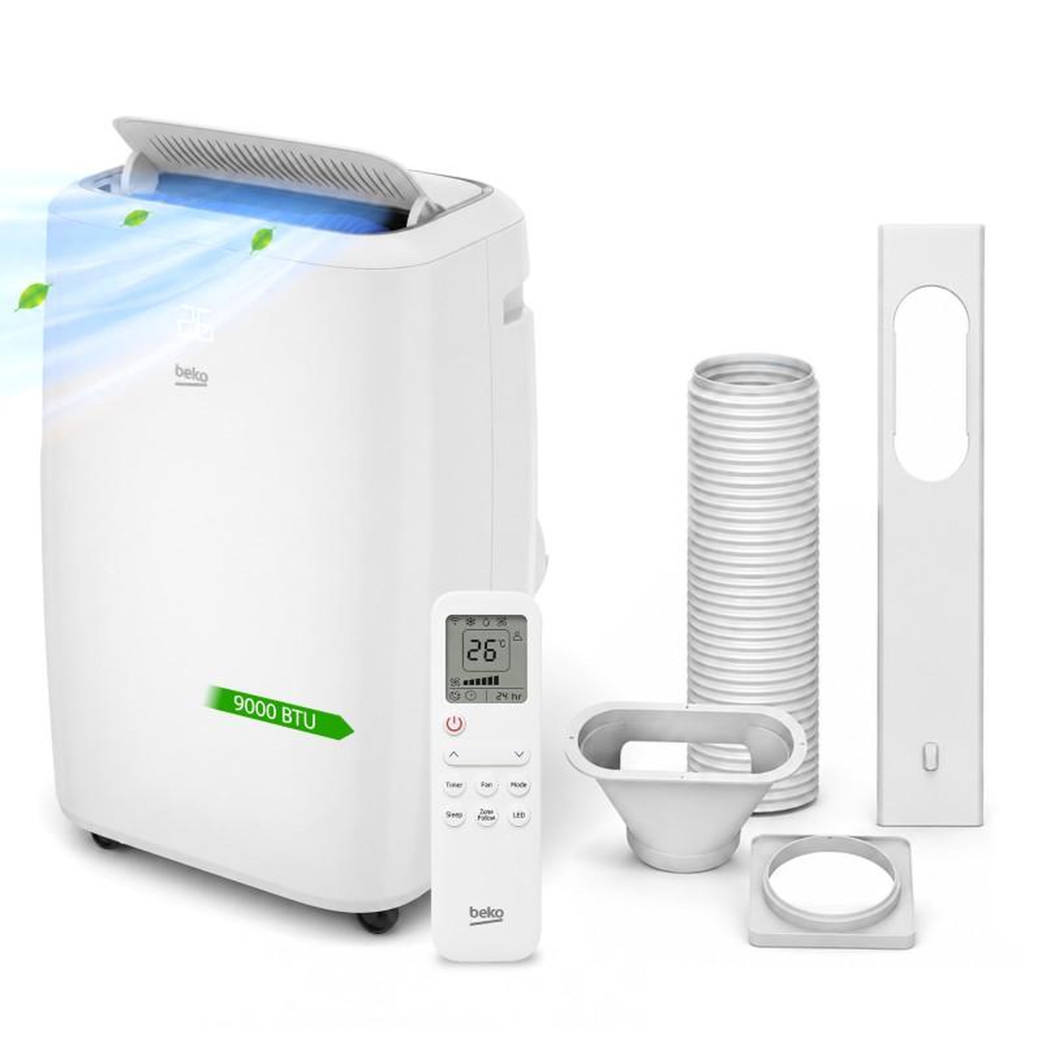 Climatiseur mobile connecté - 9000 btu - wi-fi & commandes vocales
