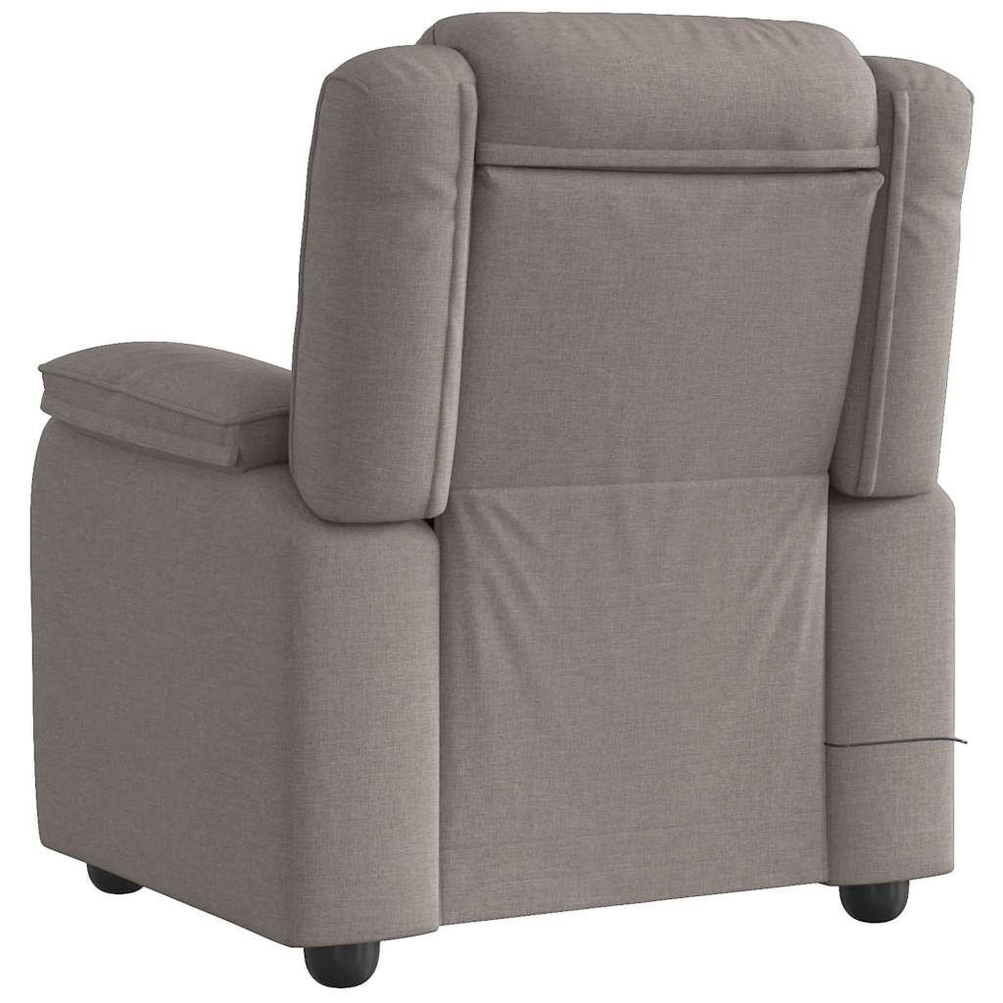 Voir la diapositive 5 : VIDAXL Fauteuil de massage inclinable Taupe Tissu