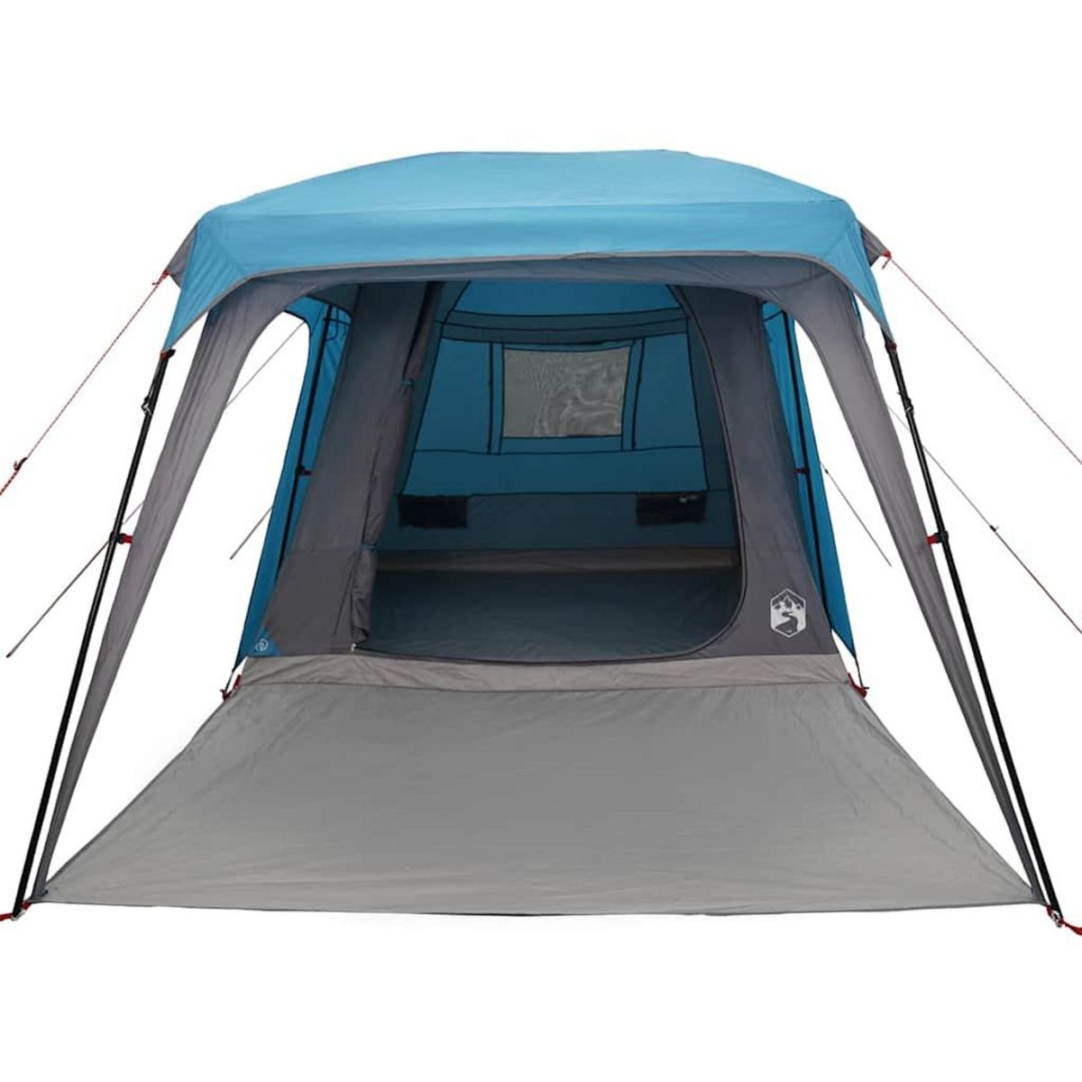 VIDAXL Tente de camping avec dome porche 5 personnes bleu impermeable