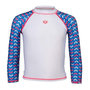 Voir la diapositive 1 : ARENA Lycra Blanc/Bleu/Rose Fille Arena Friends Kids