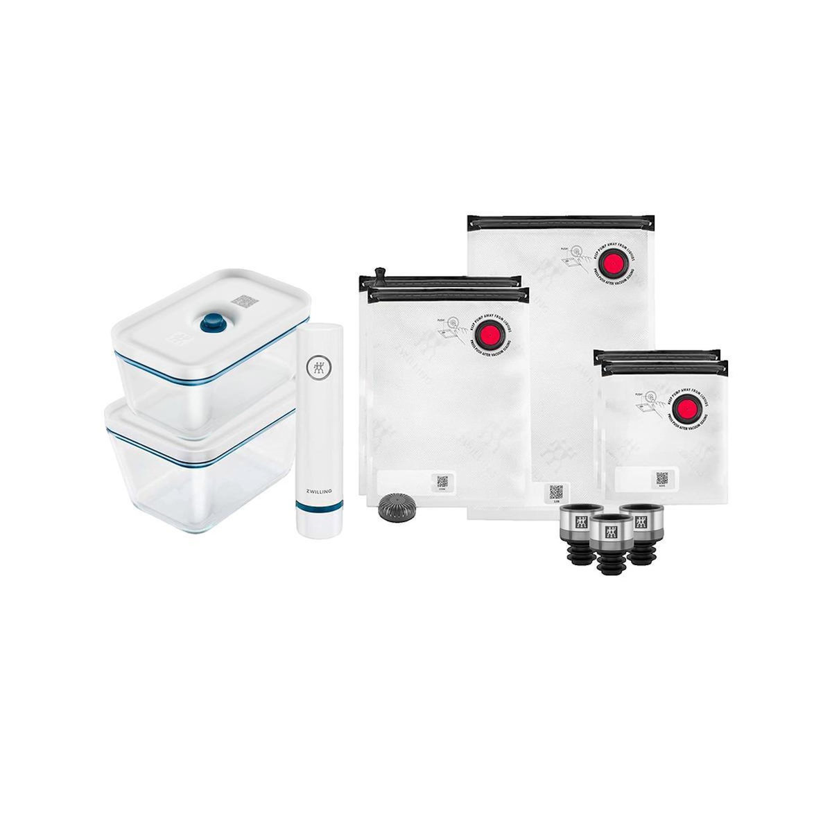 ZWILLING Ensemble de stockage sous vide Zwilling FRESH & SAVE avec contenants en verre borosilicate