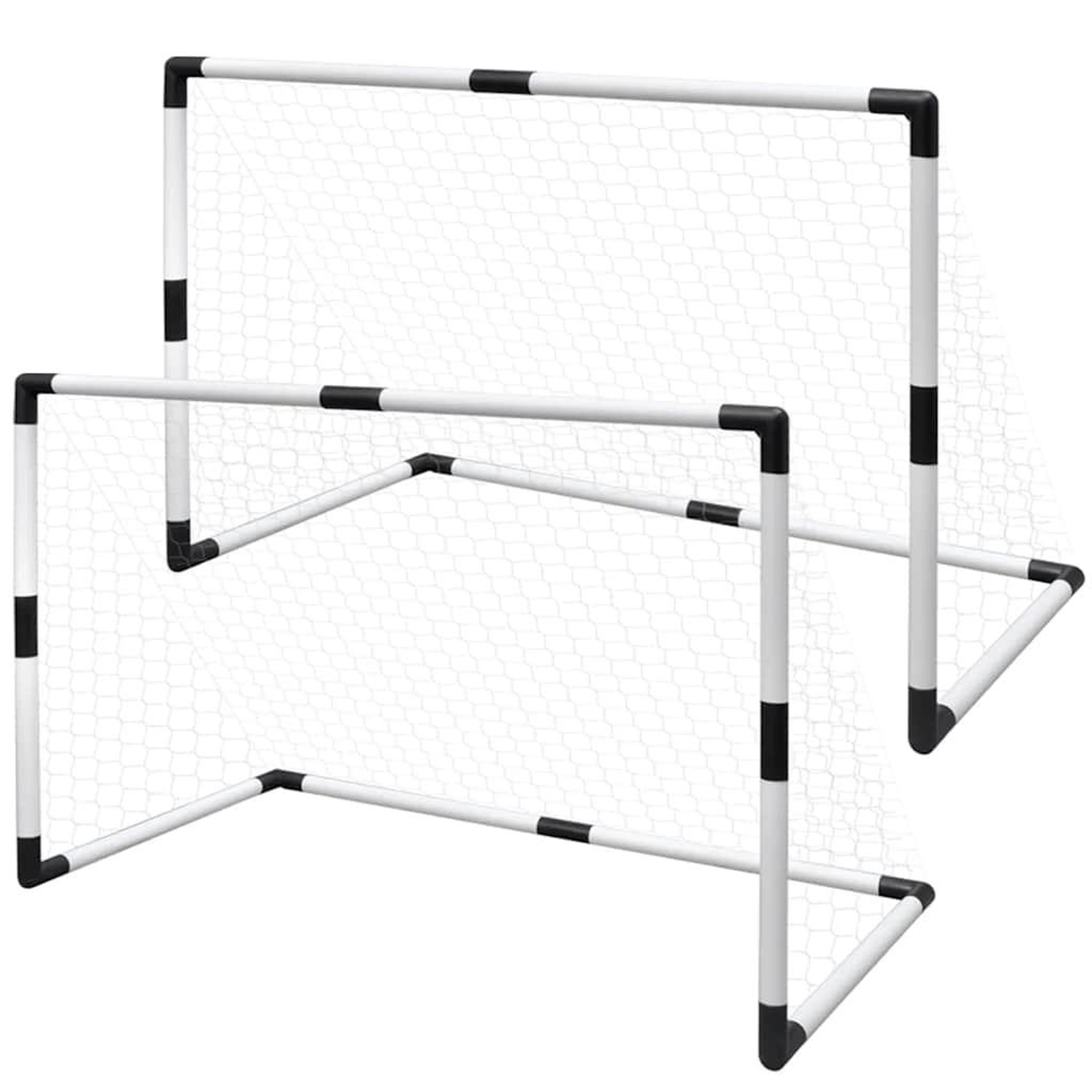 VIDAXL Set de mini-but de football poteau et filet enfants 2pcs 91,5x48x61 cm