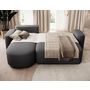 Voir la diapositive 2 : BEST MOBILIER Sam - canapé d'angle gauche 4 places convertible avec coffre en tissu