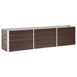 VIDAXL Lit sureleve de jardin Acier galvanise 240x40x45 cm Marron