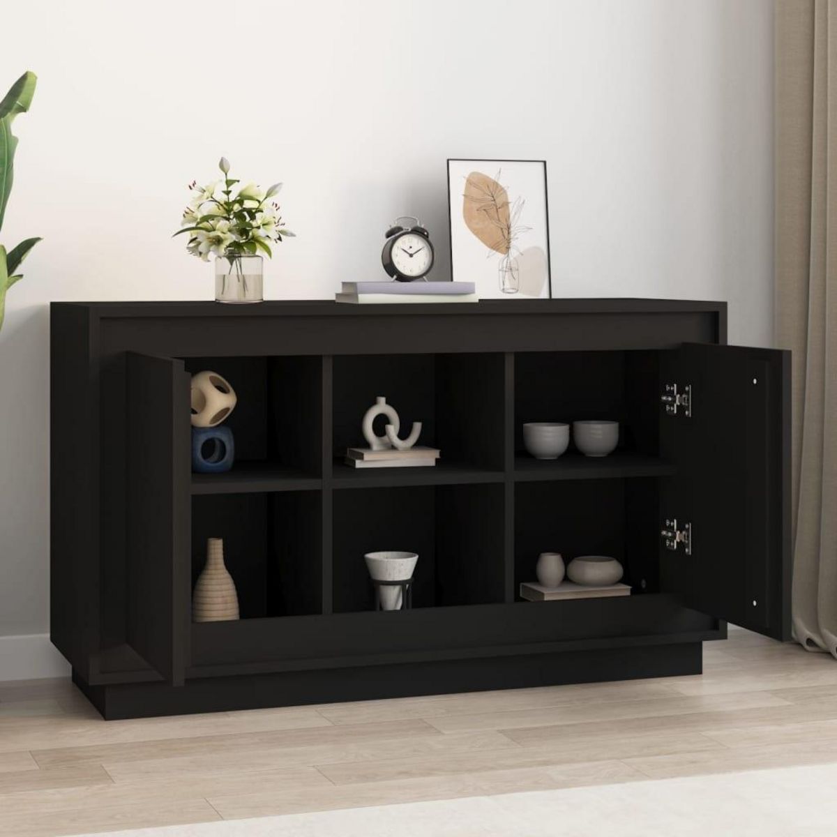 VIDAXL Buffet Noir 102x35x60 cm bois d'ingenierie