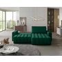 Voir la diapositive 2 : BEST MOBILIER Cordova - canapé d'angle droit 4 places convertible avec coffre en velours