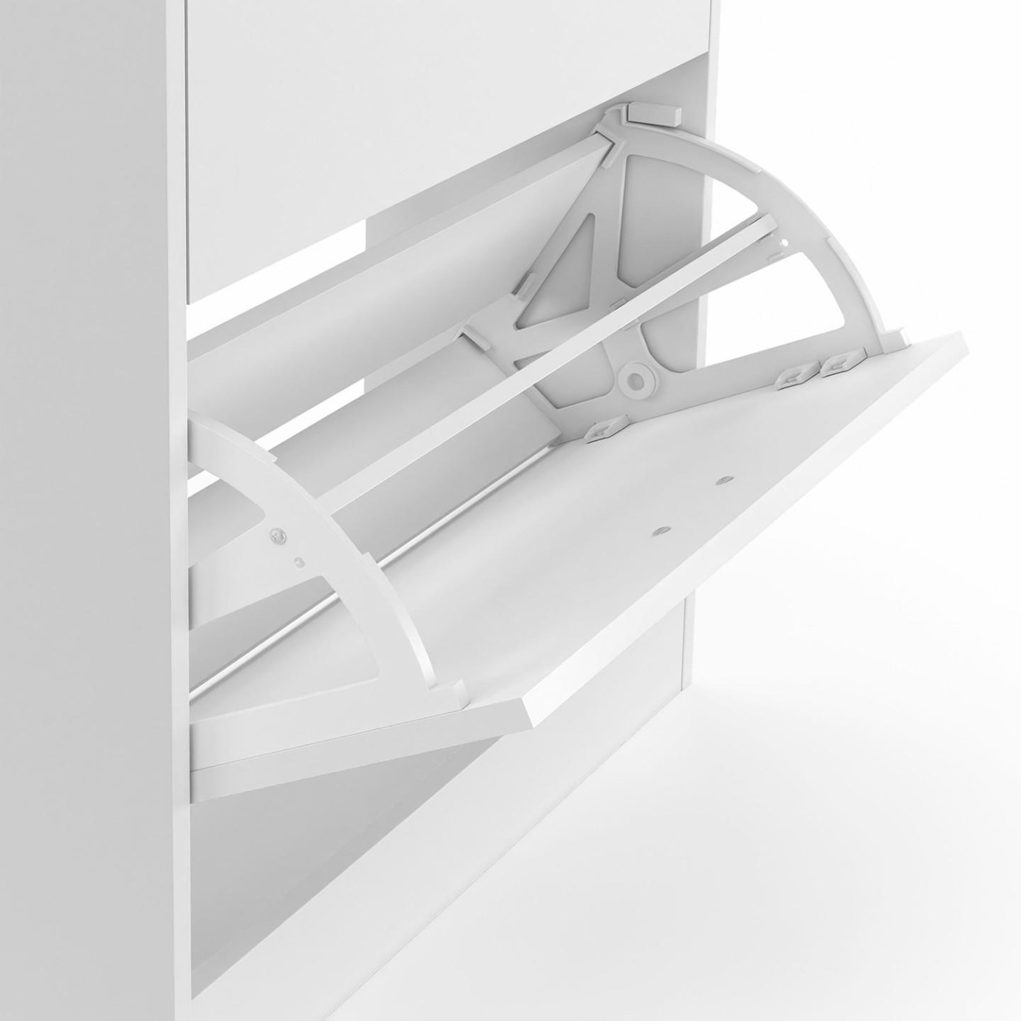 Voir la diapositive 6 : ID MARKET Meuble à chaussures 12 paires klark 2 portes blanc