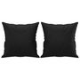 Voir la diapositive 5 : VIDAXL Canapé 2 places avec oreillers décoratifs noir 140cm similicuir