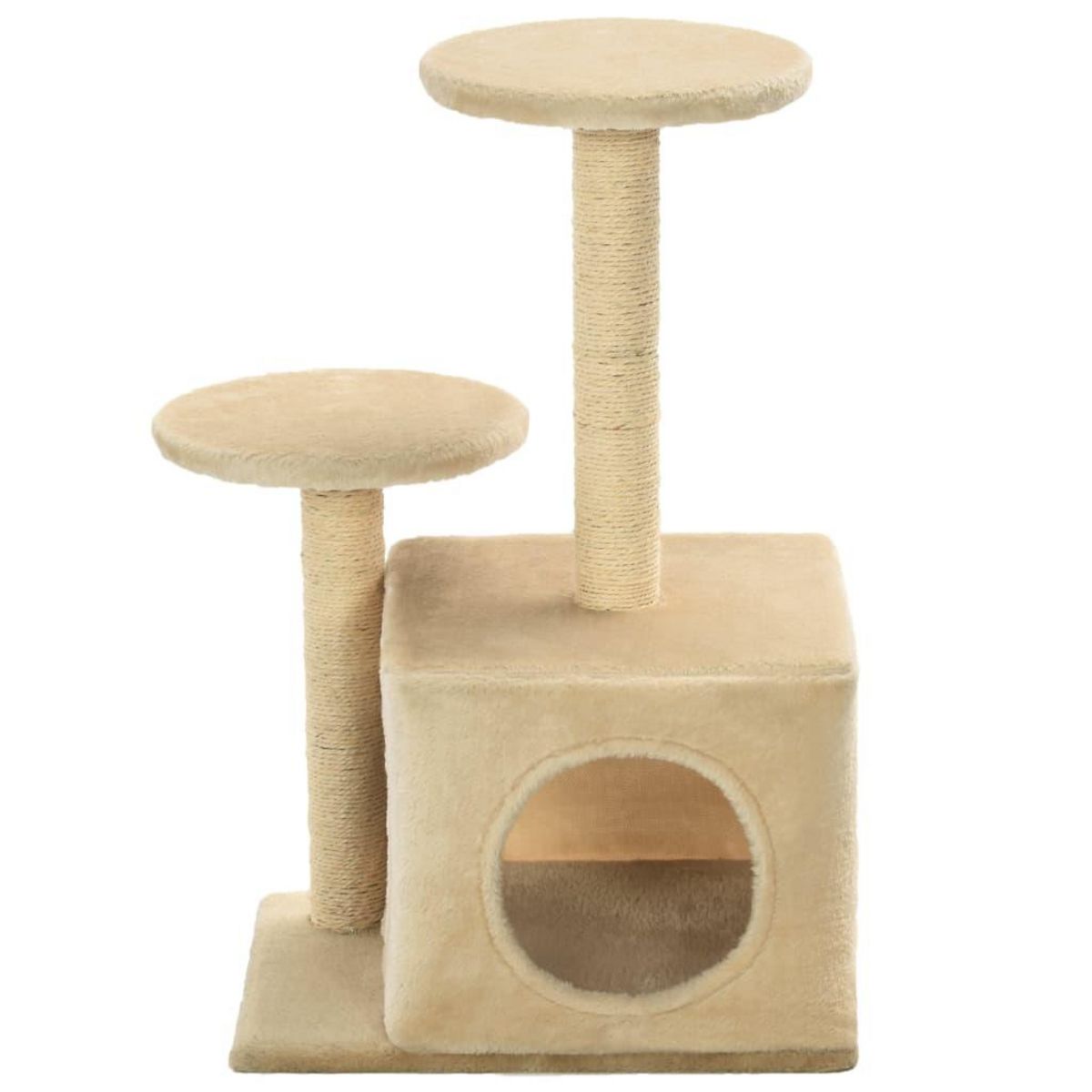 VIDAXL Arbre a chat avec griffoir en sisal 60 cm Beige